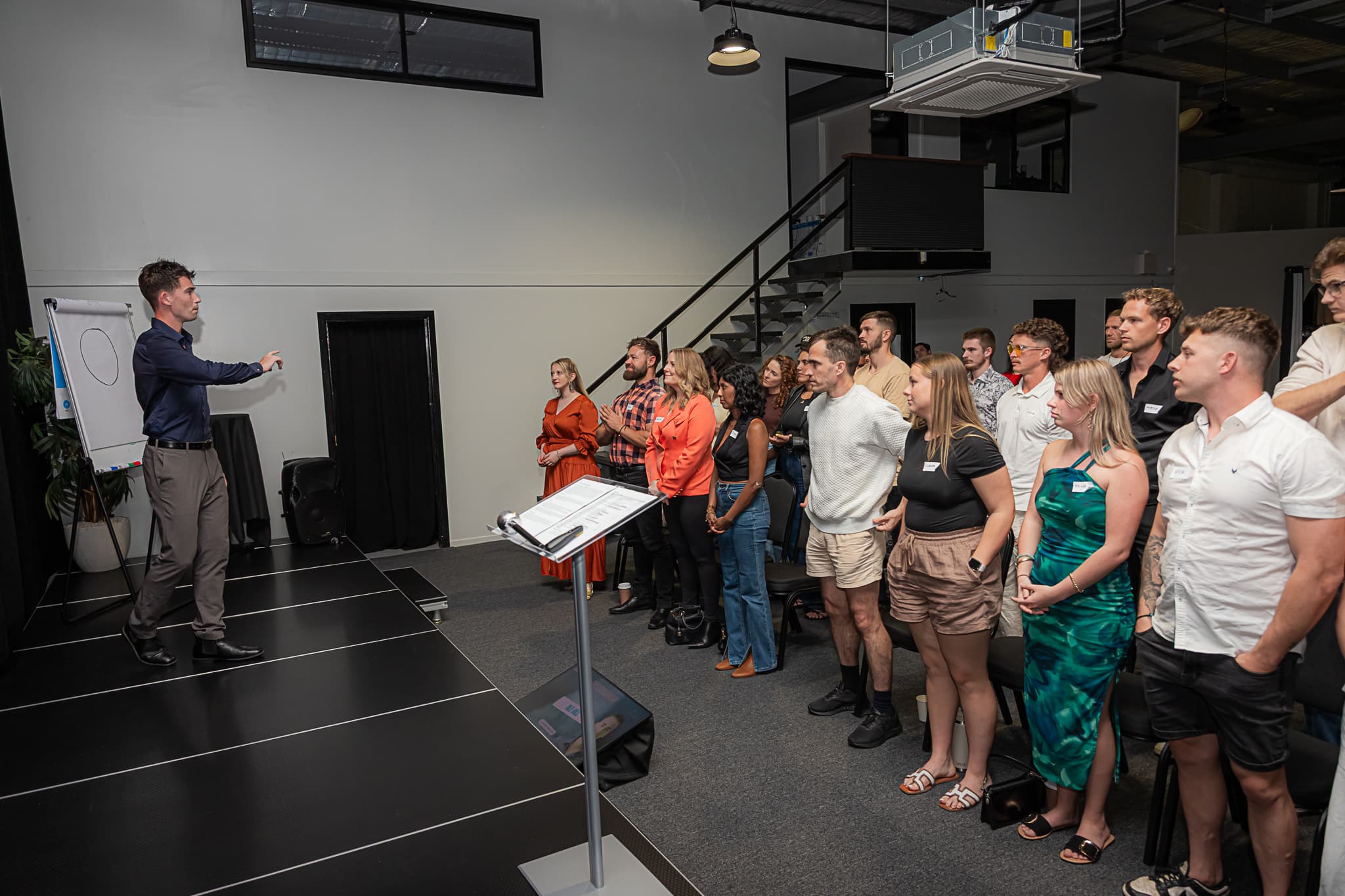 Ole Hill with event attendees